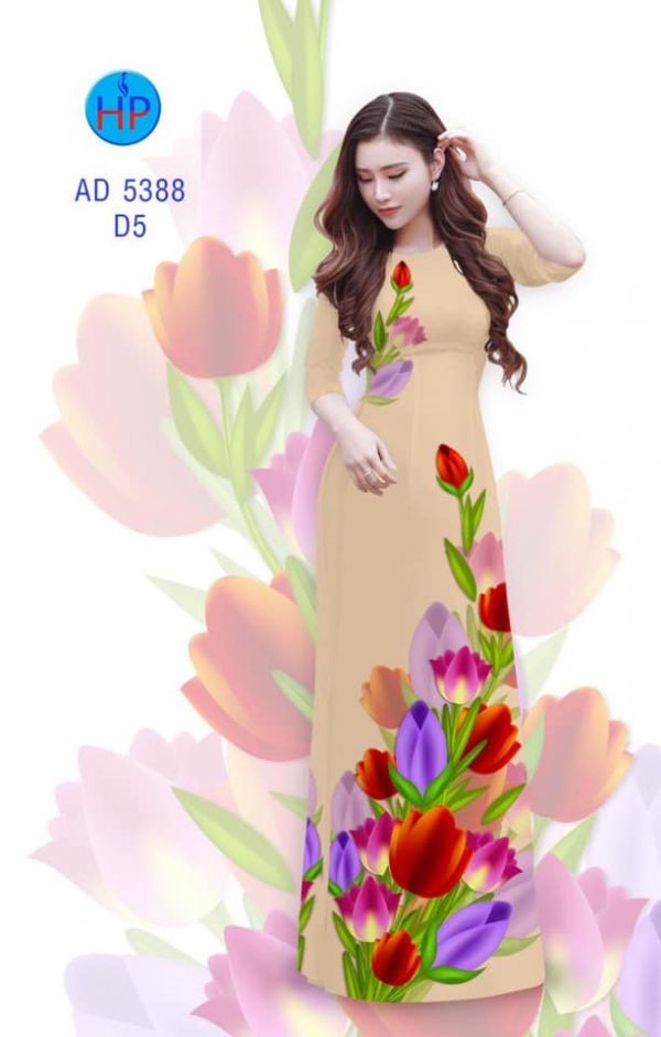 Vai ao dai Hoa tulip moi ra AD 5388