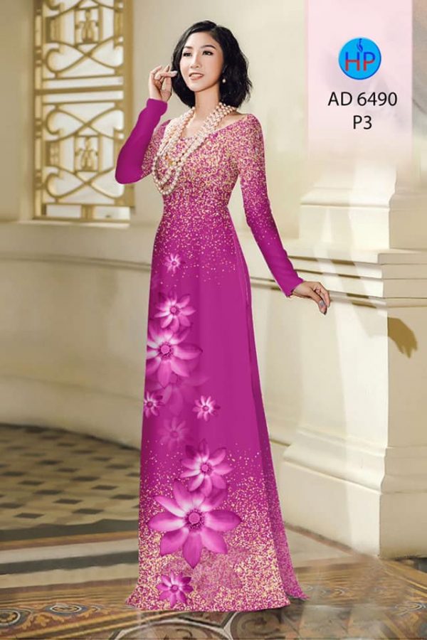 Vai ao dai ruc ro thiet ke 2020 AD 6490