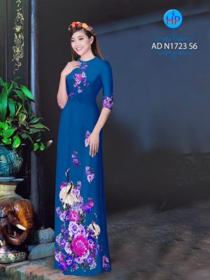 Vải áo dài Hạc và hoa Mẫu Đơn thiết kế 2020 AD N1723 21 1580544057 798 Vai ao dai Hac va hoa Mau Don thiet ke