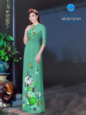 Vải áo dài Hạc và hoa Mẫu Đơn thiết kế 2020 AD N1723 24 1580544057 94 Vai ao dai Hac va hoa Mau Don thiet ke