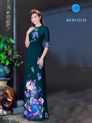 Vải áo dài Hạc và hoa Mẫu Đơn thiết kế 2020 AD N1723 22 1580544057 972 Vai ao dai Hac va hoa Mau Don thiet ke