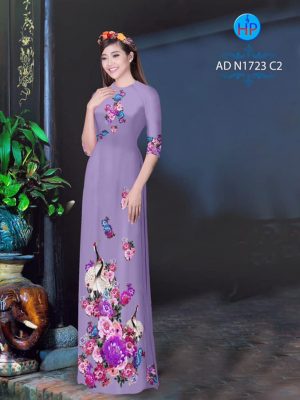 Vải áo dài Hạc và hoa Mẫu Đơn thiết kế 2020 AD N1723 36 1580544058 122 Vai ao dai Hac va hoa Mau Don thiet ke