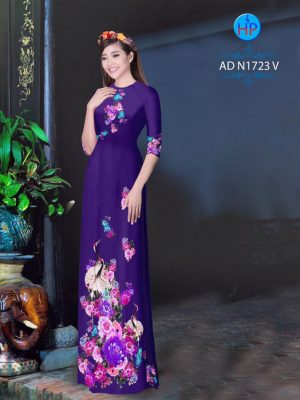 Vải áo dài Hạc và hoa Mẫu Đơn thiết kế 2020 AD N1723 34 1580544058 185 Vai ao dai Hac va hoa Mau Don thiet ke