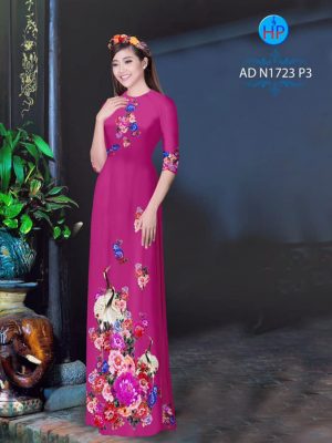 Vải áo dài Hạc và hoa Mẫu Đơn thiết kế 2020 AD N1723 35 1580544058 18 Vai ao dai Hac va hoa Mau Don thiet ke