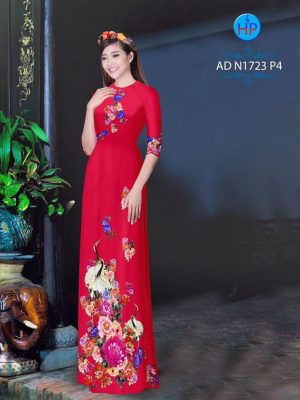 Vải áo dài Hạc và hoa Mẫu Đơn thiết kế 2020 AD N1723 33 1580544058 305 Vai ao dai Hac va hoa Mau Don thiet ke