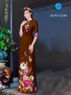 Vải áo dài Hạc và hoa Mẫu Đơn thiết kế 2020 AD N1723 25 1580544058 318 Vai ao dai Hac va hoa Mau Don thiet ke