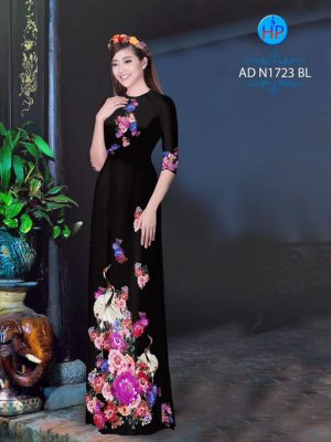 Vải áo dài Hạc và hoa Mẫu Đơn thiết kế 2020 AD N1723 30 1580544058 649 Vai ao dai Hac va hoa Mau Don thiet ke
