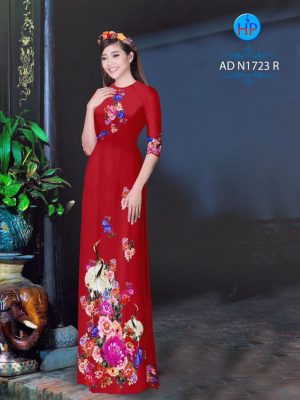 Vải áo dài Hạc và hoa Mẫu Đơn thiết kế 2020 AD N1723 32 1580544058 672 Vai ao dai Hac va hoa Mau Don thiet ke