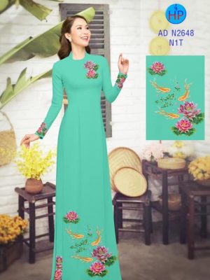 Vải áo dài Cá chép và hoa sen kiểu mới AD N2648 26 1580545193 603 Vai ao dai Ca chep va hoa sen kieu moi