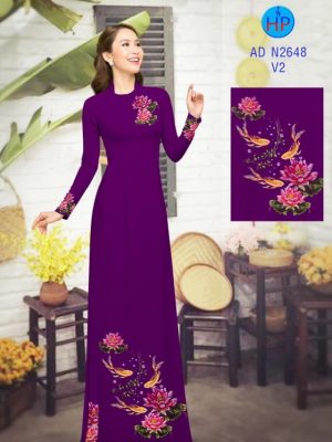 Vải áo dài Cá chép và hoa sen kiểu mới AD N2648 35 1580545194 11 Vai ao dai Ca chep va hoa sen kieu moi