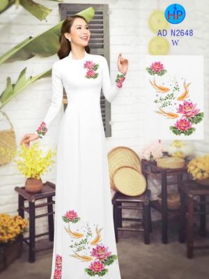Vải áo dài Cá chép và hoa sen kiểu mới AD N2648 29 1580545194 33 Vai ao dai Ca chep va hoa sen kieu moi
