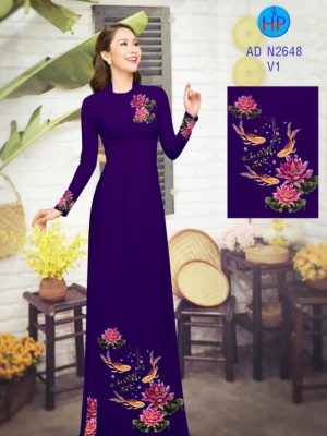 Vải áo dài Cá chép và hoa sen kiểu mới AD N2648 33 1580545194 765 Vai ao dai Ca chep va hoa sen kieu moi
