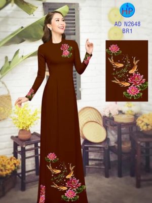 Vải áo dài Cá chép và hoa sen kiểu mới AD N2648 37 1580545194 861 Vai ao dai Ca chep va hoa sen kieu moi