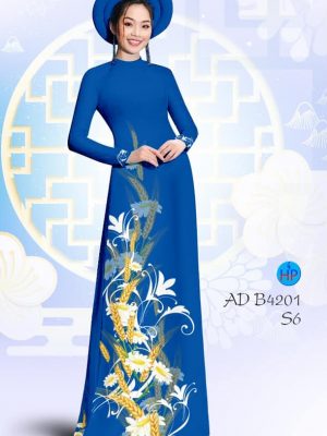 Vải áo dài Cúc hoạ mi và hoa lúa mạch mới ra AD B4201 21 1580620857 524 Vai ao dai Cuc hoa mi va hoa lua mach