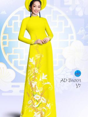 Vải áo dài Cúc hoạ mi và hoa lúa mạch mới ra AD B4201 33 1580620858 222 Vai ao dai Cuc hoa mi va hoa lua mach