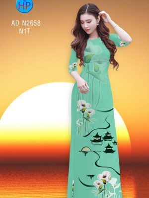 Vải áo dài Hoa thuỷ vu kiểu mới AD N2658 25 1580709226 48 Vai ao dai Hoa thuy vu kieu moi AD N2658