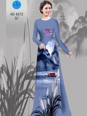 Vải áo dài Đêm quê hương yên bình kiểu mới AD 6372 33 1580897454 593 Vai ao dai Dem que huong yen binh kieu moi