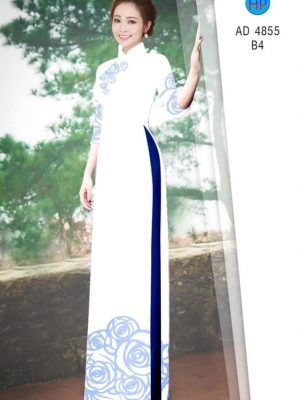 Vải áo dài hoa hồng nhẹ nhàng mới ra AD 4855 34 1581668495 14 Vai ao dai hoa hong nhe nhang moi ra AD