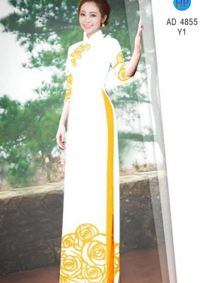 Vải áo dài hoa hồng nhẹ nhàng mới ra AD 4855 31 1581668495 205 Vai ao dai hoa hong nhe nhang moi ra AD