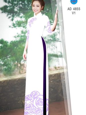 Vải áo dài hoa hồng nhẹ nhàng mới ra AD 4855 27 1581668495 218 Vai ao dai hoa hong nhe nhang moi ra AD