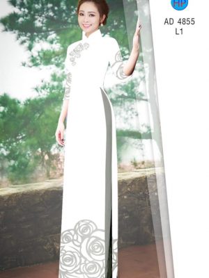 Vải áo dài hoa hồng nhẹ nhàng mới ra AD 4855 33 1581668495 773 Vai ao dai hoa hong nhe nhang moi ra AD