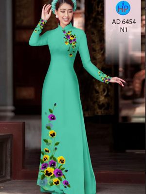 Vải áo dài Hoa in 3D kiểu mới AD 6454 27 1581668975 129 Vai ao dai Hoa in 3D kieu moi AD 6454