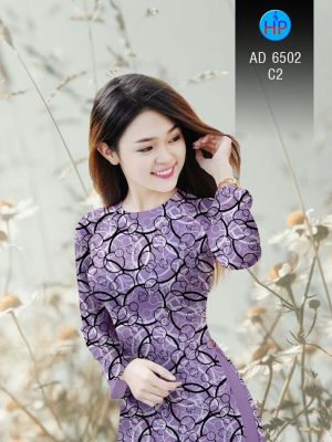 Vải áo dài Vòng tròn đan xen kiểu mới AD 6502 23 1581670341 2 Vai ao dai Vong tron dan xen kieu moi AD