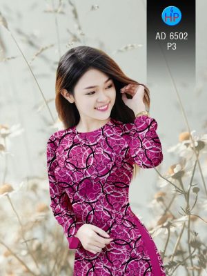 Vải áo dài Vòng tròn đan xen kiểu mới AD 6502 26 1581670341 558 Vai ao dai Vong tron dan xen kieu moi AD