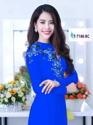 Vải áo dài hoa trên ngực kiểu mới AD T7186 26 1581929449 924 Vai ao dai hoa tren nguc kieu moi AD T7186