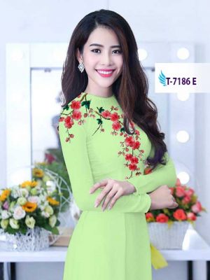 Vải áo dài hoa trên ngực kiểu mới AD T7186 34 1581929450 211 Vai ao dai hoa tren nguc kieu moi AD T7186