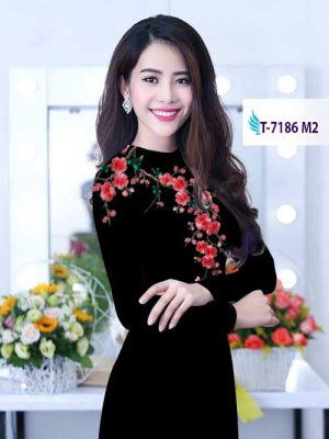Vải áo dài hoa trên ngực kiểu mới AD T7186 37 1581929450 884 Vai ao dai hoa tren nguc kieu moi AD T7186