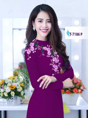 Vải áo dài hoa trên ngực kiểu mới AD T7186 42 1581929450 975 Vai ao dai hoa tren nguc kieu moi AD T7186