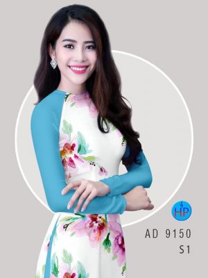 Vải áo dài Hoa đều lớn kiểu mới AD 9150 26 1581930208 763 Vai ao dai Hoa deu lon kieu moi AD 9150
