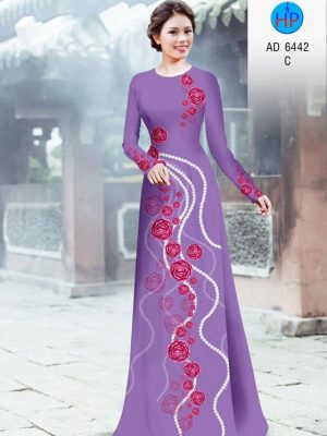 Vải áo dài Hoa hồng và ngọc trai kiểu mới AD 6442 22 1582018217 367 Vai ao dai Hoa hong va ngoc trai kieu moi