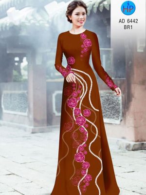 Vải áo dài Hoa hồng và ngọc trai kiểu mới AD 6442 23 1582018217 46 Vai ao dai Hoa hong va ngoc trai kieu moi