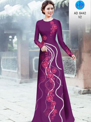 Vải áo dài Hoa hồng và ngọc trai kiểu mới AD 6442 37 1582018218 685 Vai ao dai Hoa hong va ngoc trai kieu moi