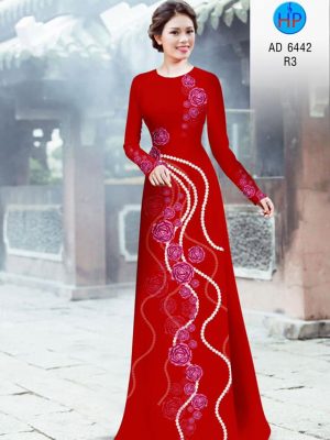 Vải áo dài Hoa hồng và ngọc trai kiểu mới AD 6442 36 1582018218 89 Vai ao dai Hoa hong va ngoc trai kieu moi