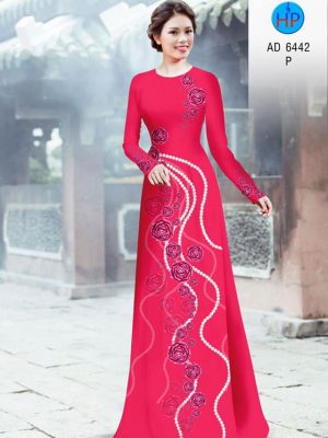 Vải áo dài Hoa hồng và ngọc trai kiểu mới AD 6442 35 1582018218 946 Vai ao dai Hoa hong va ngoc trai kieu moi