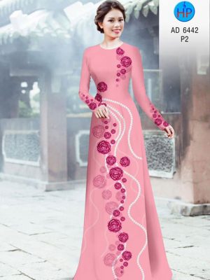 Vải áo dài Hoa hồng và ngọc trai kiểu mới AD 6442 34 1582018218 947 Vai ao dai Hoa hong va ngoc trai kieu moi