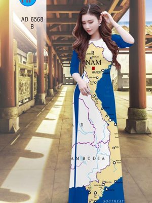 Vải áo dài Bản đồ Việt Nam mới ra AD 6568 36 1582346497 2 Vai ao dai Ban do Viet Nam moi ra AD