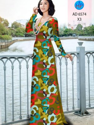 Vải áo dài Chữ số thiết kế 2020 AD 6574 27 1582347043 448 Vai ao dai Chu so thiet ke 2020 AD 6574