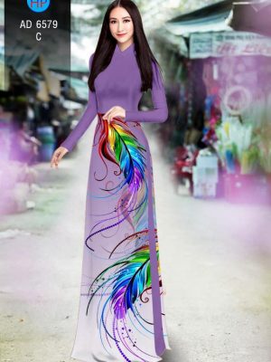Vải áo dài Lông vũ thiết kế 2020 AD 6579 30 1582516697 258 Vai ao dai Long vu thiet ke 2020 AD 6579