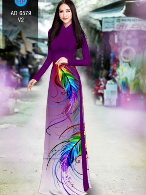 Vải áo dài Lông vũ thiết kế 2020 AD 6579 36 1582516698 259 Vai ao dai Long vu thiet ke 2020 AD 6579