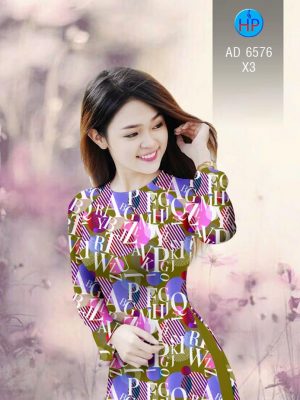 Vải áo dài Chữ cái kiểu mới AD 6576 23 1582516944 80 Vai ao dai Chu cai kieu moi AD 6576