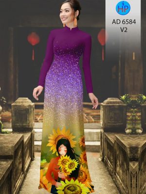 Vải áo dài Cô gái và hoa Hướng Dương. thiết kế 2020 AD 6584 33 1582616104 260 Vai ao dai Co gai va hoa Huong Duong. thiet