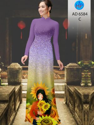 Vải áo dài Cô gái và hoa Hướng Dương. thiết kế 2020 AD 6584 26 1582616104 404 Vai ao dai Co gai va hoa Huong Duong. thiet