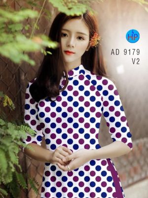 Vải áo dài chấm bi kiểu mới AD 9179 30 1582616654 157 Vai ao dai cham bi kieu moi AD 9179