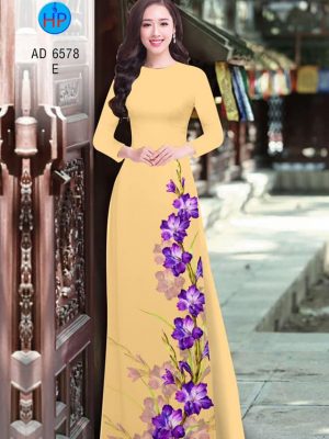 Vải áo dài Huệ tím kiểu mới AD 6578 25 1582856948 972 Vai ao dai Hue tim kieu moi AD 6578