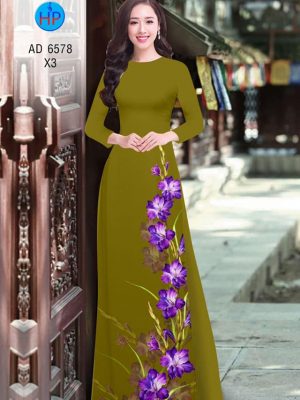 Vải áo dài Huệ tím kiểu mới AD 6578 32 1582856949 184 Vai ao dai Hue tim kieu moi AD 6578