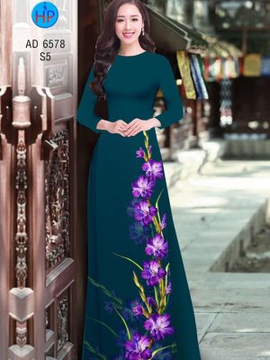 Vải áo dài Huệ tím kiểu mới AD 6578 37 1582856949 36 Vai ao dai Hue tim kieu moi AD 6578